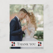 Las Vegasエレガントの結婚Thank You Photo ポストカード (正面)