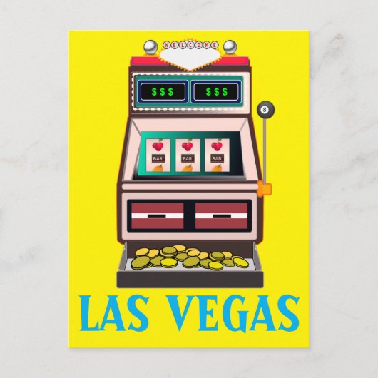 LAS VEGASスロットマシン旅行はがき ポストカード (正面)