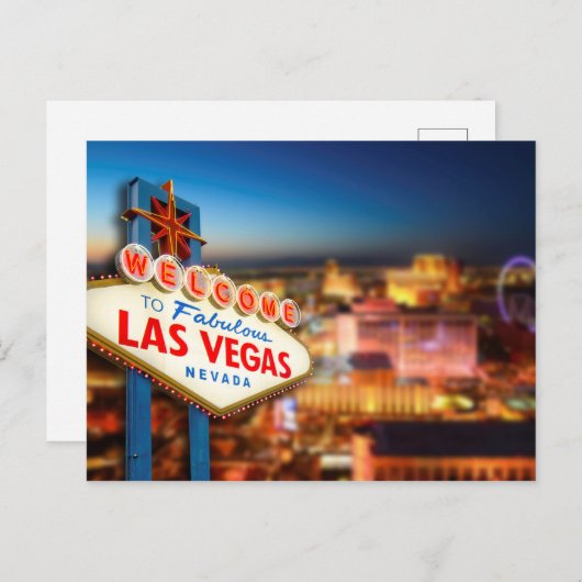 Las Vegas,ネバダ市の前に署名,写真 ポストカード (正面/裏面)