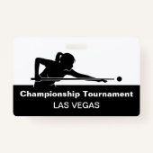 Las Vegas Billiards Budget Event Badge Male Female バッジ (裏面)