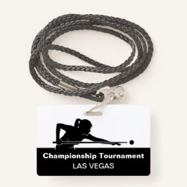 Las Vegas Billiards Budget Event Badge Male Female バッジ