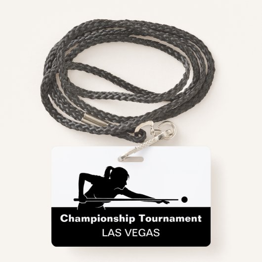 Las Vegas Billiards Budget Event Badge Male Female バッジ (裏面ランヤード)