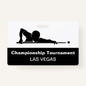Las Vegas Billiards Budget Event Badge Male Female バッジ (正面)