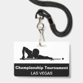 Las Vegas Billiards Budget Event Badges バッジ (Front with Lanyard)