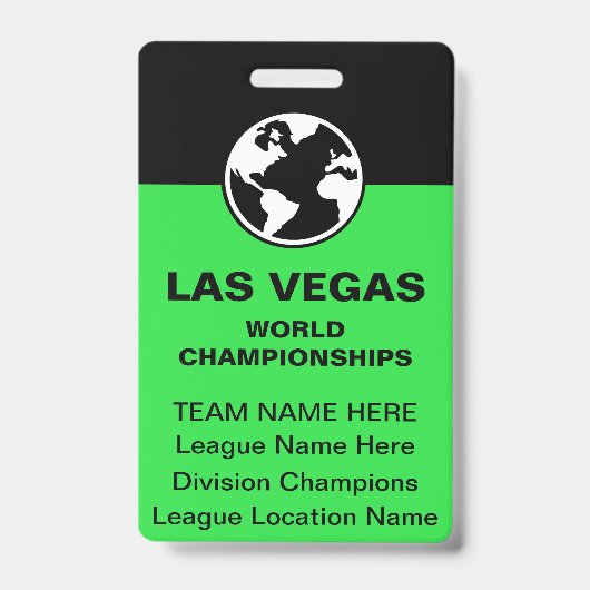 Las Vegas Billiards Championship Bulk Team Badges バッジ (Front)