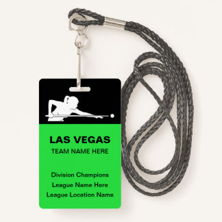 Las Vegas Billiards Theme Bulk Team Name Badges バッジ