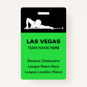 Las Vegas Billiards Theme Bulk Team Name Badges バッジ (正面)
