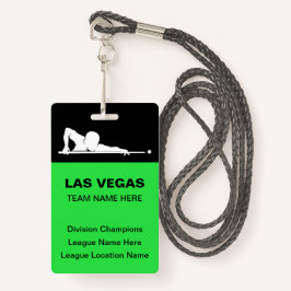 Las Vegas Billiards Theme Bulk Team Name Badges バッジ