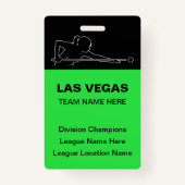 Las Vegas Billiards Theme Bulk Team Name Badges バッジ (正面)