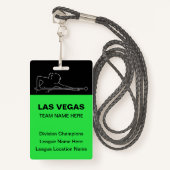 Las Vegas Billiards Theme Bulk Team Name Badges バッジ (正面ランヤード)