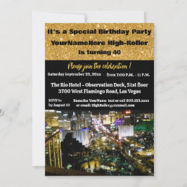 Las Vegas Birthday Party 40th 招待状
