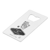 Las Vegas Casino Destination Wedding Black White クレジットカード栓抜き (正面アングル)