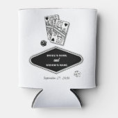 Las Vegas Casino Destination Wedding Black White 缶クーラー (正面)