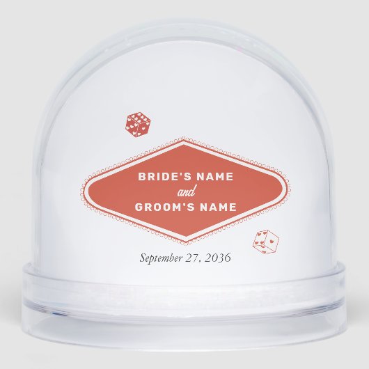 Las Vegas Casino Destination Wedding Red White (正面)