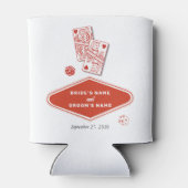 Las Vegas Casino Destination Wedding Red White 缶クーラー (裏面)
