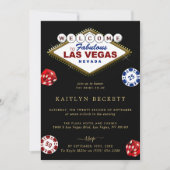 Las Vegas Casino Night Bachelorette Party 招待状 (正面)