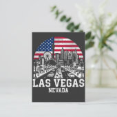 Las Vegas City Nevada American Flag ポストカード (スタンド正面)