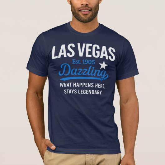 Las Vegas Dazzling Nevada Vintage City Tシャツ (正面)