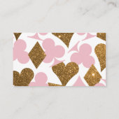 Las Vegas Destiny Gold and Pink Business Card プレイスカード (裏面)