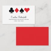 Las Vegas Destiny Red and Black Business Card プレイスカード (正面/裏面)
