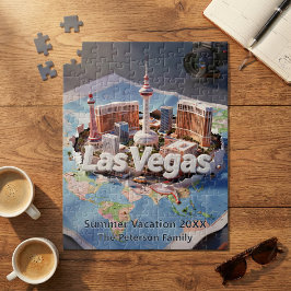 Las Vegas Family Vacation 3D Trip Souvenir Jigs ジグソーパズル