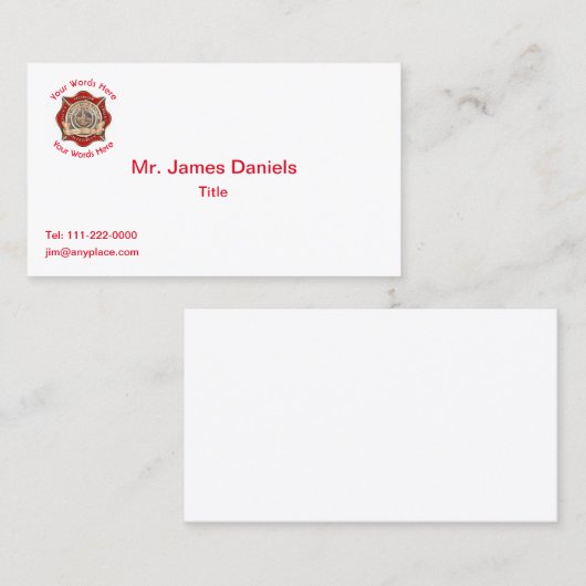 Las Vegas Fire Rescue Emblem Business Card 名刺 (正面/裏面)