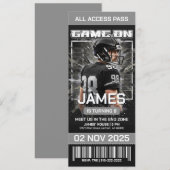 Las Vegas Football Ticket Birthday Invitation 招待状 (正面/裏面)