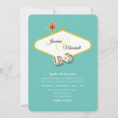 Las Vegas Marquee結婚's in Aqua 2 招待状 (正面)