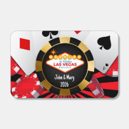 Las Vegas Matches Poker Chip Box - Custom Names