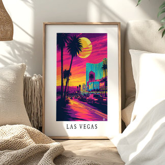 Las Vegas Neon Sunset Poster ポスター