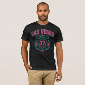 Las Vegas Nevada 77 Retro Athletic Varsity Tシャツ (正面フル)