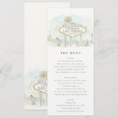 Las Vegas Nevada Landscape Wedding Menu Card 招待状 (正面/裏面)