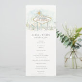 Las Vegas Nevada Landscape Wedding Program 招待状 (スタンド正面)