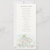 Las Vegas Nevada Landscape Wedding Program 招待状 (裏面)