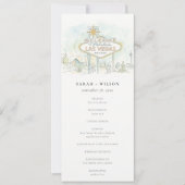 Las Vegas Nevada Landscape Wedding Program 招待状 (正面)