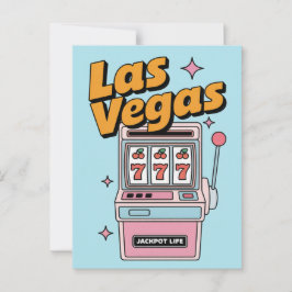 Las Vegas Nevada Retro Slot Machine Jackpot ポストカード