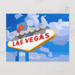Las Vegas, Nevada Sign Retro style postcard ポストカード