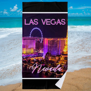 Las Vegas Nevada Skyline ビーチタオル