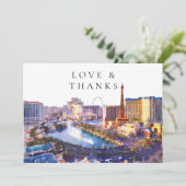 Las Vegas Nevada Wedding Photo サンキューカード (スタンド正面)
