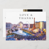 Las Vegas Nevada Wedding Photo サンキューカード (正面/裏面)
