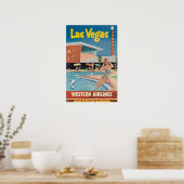 Las Vegas Painting Nevada Art Print Western Travel ポスター (キッチン)