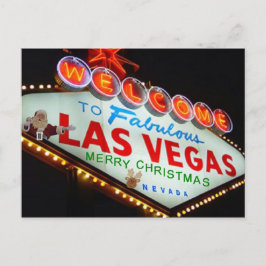 Las Vegas Santa/Reindeer Merry Christmas Postcard シーズンポストカード
