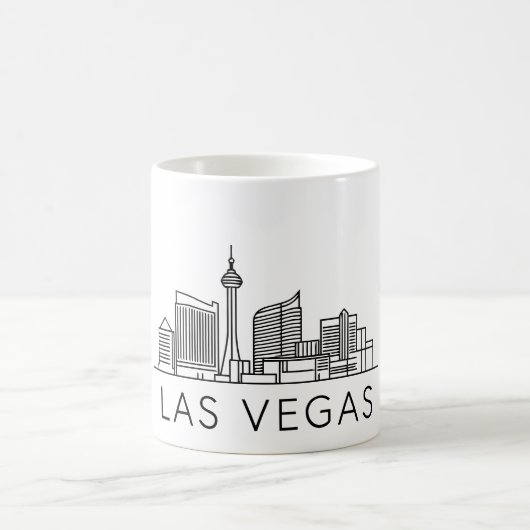 Las Vegas Skyline – Cityscape Design コーヒーマグカップ (中央)