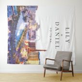 Las Vegas Skyline Wedding Photo Backdrop タペストリー (インサイチュ(横))