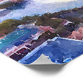 Las Vegas Skyline Wedding Welcome Sign ポスター (角)