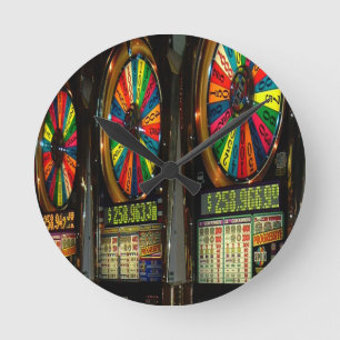 Las VEGAS-SLOTS ラウンド壁時計