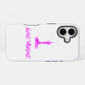 Las Vegas Stratosphere Neon Pink Sketch iPhone 16ケース (裏面横)