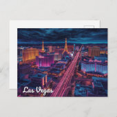 Las Vegas Strip Night City Art ポストカード (正面/裏面)