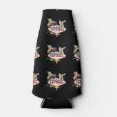 Las Vegas Welcome Sign On Starryの背景 ボトルクーラー (正面)