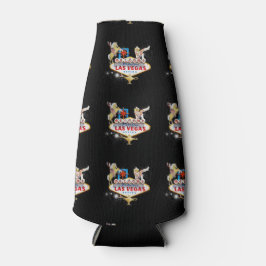 Las Vegas Welcome Sign On Starryの背景 ボトルクーラー